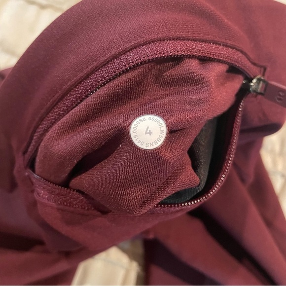 Lululemon Zoned In Tight Leggings 27" Full Length Cassis Maroon 4 W5BBNS Workout - Picture 8 of 11